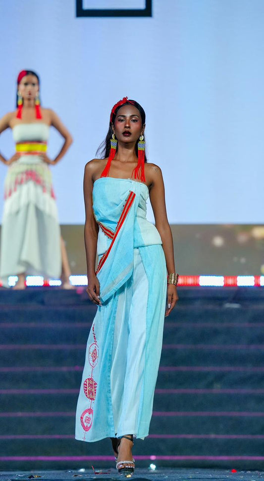 Blue long Dress